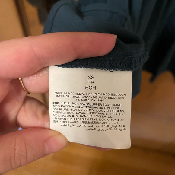 Blue/Green Spaghetti Strap Dress - Picture 6 of 8